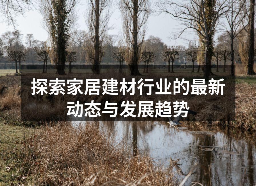 探索家居建材行业的最新动态与发展趋势